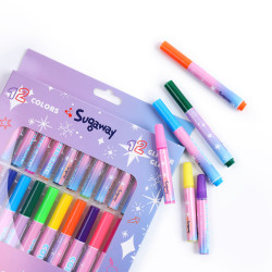 Set de 12 buc. carioci + 12 buc. lipici cubrocat Set de 12 buc. carioci + 12 buc. lipici cubrocat